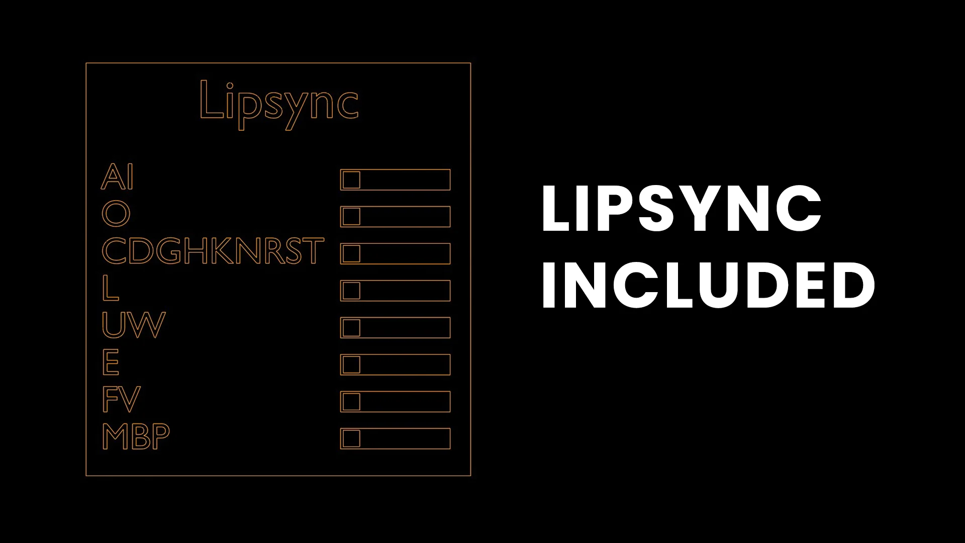 Lipsync animation system for 3D Fat Man character